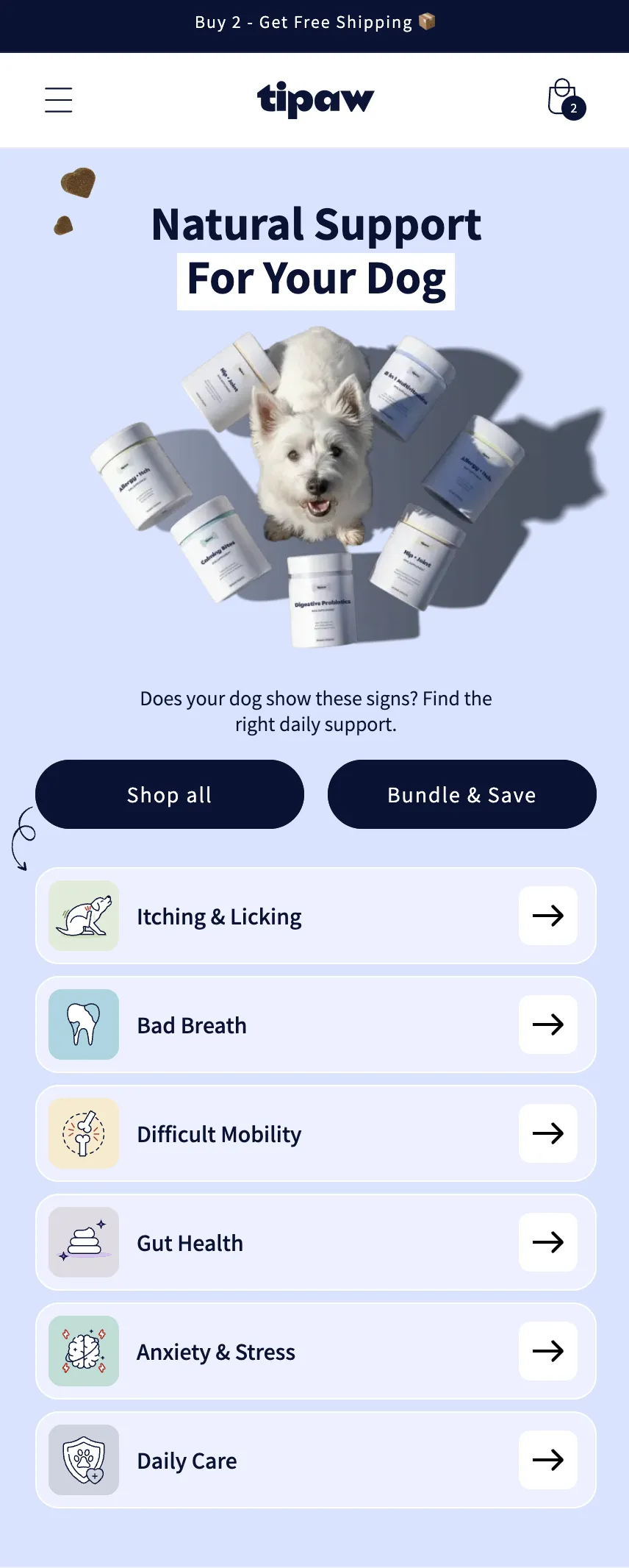 Tipaw store on a phone